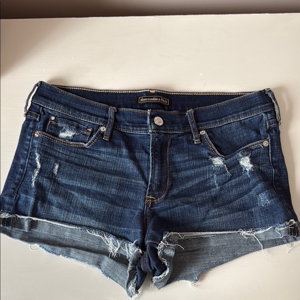 Abercrombie & Fitch Cuffed Denim Shorts